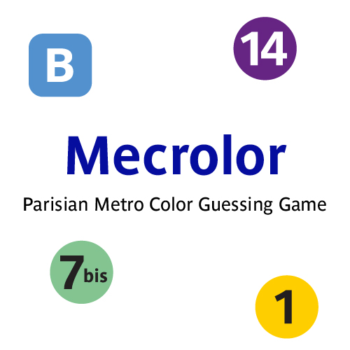 Mecrolor - Parisian Metro Color Guessing Game
