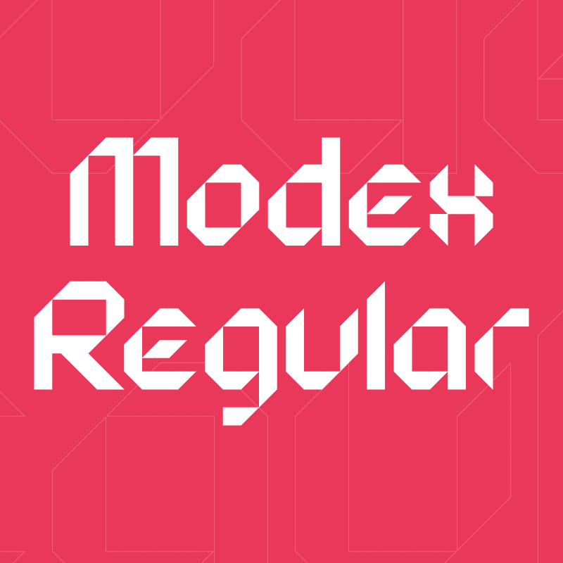 Modex Regular Typeface